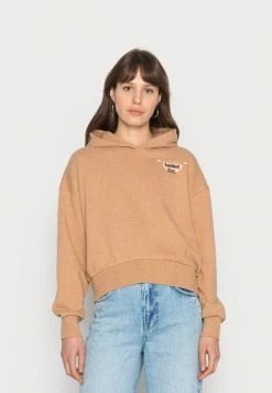 Scotch & Soda HOODIE WITH GRAPHIC - Sweatshirt - Sand Melange