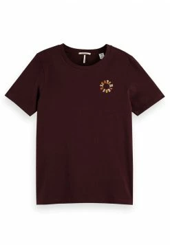 Scotch & Soda CREW NECK TEE - T-shirt Basique - Wine -Scotch & Soda Soldes ba513f8d30a44ea6852fb5f027e61d80