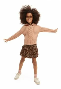 Scotch & Soda HALF-ZIP CROPPED - Pullover - Petal Melange