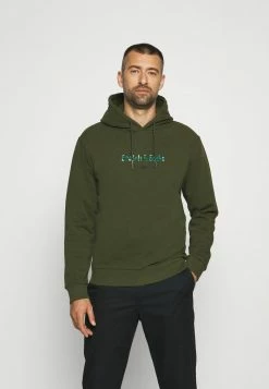Scotch & Soda HOODED WITH CHEST ARTWORK - Sweatshirt - Military Green