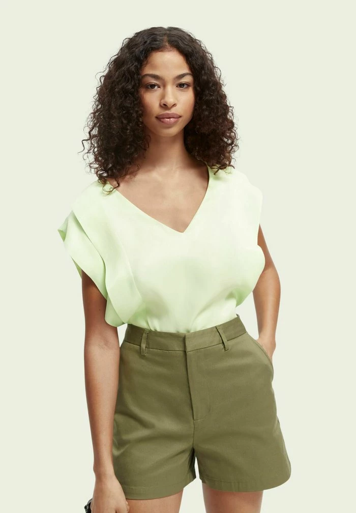 Scotch & Soda T-shirt Basique - Lime 1 Scotch & Soda T-shirt Basique - Lime