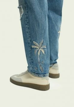 Scotch & Soda DEAN - Jean Boyfriend - Free The Blauw Repair -Scotch & Soda Soldes bdf18588ce9c4a798850a931964064ff