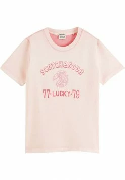 Scotch & Soda Relaxed-fit - T-shirt Imprimé - Cadillac Pink -Scotch & Soda Soldes be42d77328044357891a4d1986550312