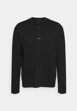 Scotch & Soda GRANDAD - T-shirt à Manches Longues - Black