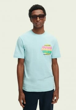 Scotch & Soda GRAPHIC - T-shirt Imprimé - Seafoam