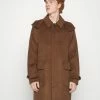 Scotch & Soda LONG HOODED COAT - Manteau Classique - Aviator Brown