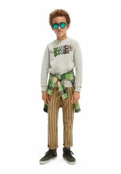 Scotch & Soda DOUBLE FACED WITH ARTWORK - Sweatshirt - Grey Melange