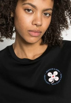 Scotch & Soda CREW NECK REGULAR FIT SHORT SLEEVED WITH GRAPHIC - T-shirt Imprimé - Black -Scotch & Soda Soldes c01967a3783843da92e2f52d6ddbe855