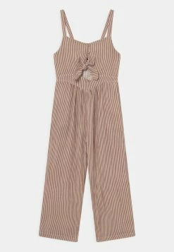 Scotch & Soda PRINTED STRIPED ALL IN ONE - Combinaison - Light Brown/off-white