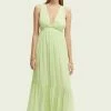 Scotch & Soda Robe Longue - Lime