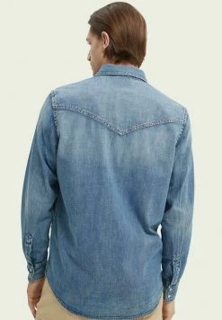 Scotch & Soda Chemise - Washed Indigo 9 Scotch & Soda Chemise - Washed Indigo -Scotch & Soda Soldes c29e90ad8cb846efb881bc1e5af058e6