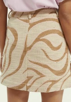 Scotch & Soda STRUCTURED - Minijupe - Brown -Scotch & Soda Soldes c2eb5e45e2c54cbd9d36b00267f113bb