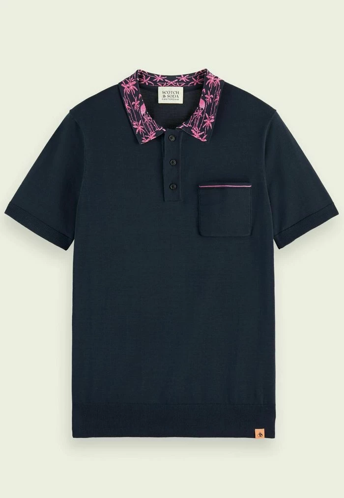 Scotch & Soda JACQUARD COLLAR - Polo - Blue 4 Scotch & Soda JACQUARD COLLAR - Polo - Blue – Image 4