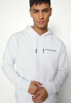 Scotch & Soda HOODED ORGANIC UNISEX - Sweat à Capuche - White -Scotch & Soda Soldes c43f818ab31f40dfaa052111adfdb419