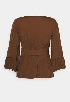 Scotch & Soda DRAPEY WITH SCALLOPED EDGES - Blouse - Brown -Scotch & Soda Soldes c6b9e4fc633141779e893ccf56236dcf