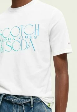 Scotch & Soda GRAPHIC - T-shirt Basique - White -Scotch & Soda Soldes c701d60578634f048645522b373b0224