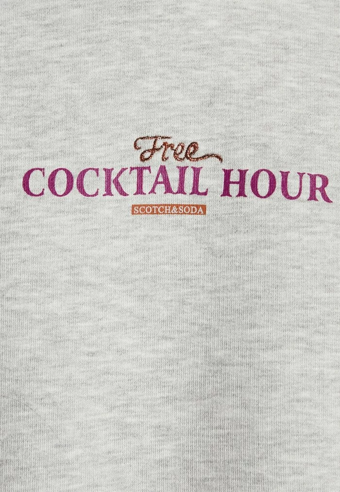 Scotch & Soda RAGLAN CREWNECK WITH GRAPHIC - Sweatshirt - Grey Melange 6 Scotch & Soda RAGLAN CREWNECK WITH GRAPHIC - Sweatshirt - Grey Melange – Image 6