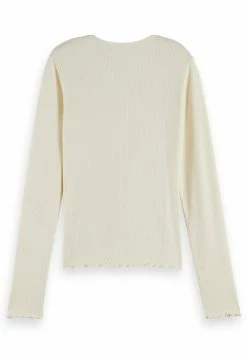 Scotch & Soda WRAPOVER - T-shirt à Manches Longues - Ecru -Scotch & Soda Soldes c78b89e0999e4fcfb3efc06ac896f6e4