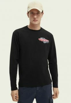 Scotch & Soda GRAPHIC - T-shirt à Manches Longues - Black