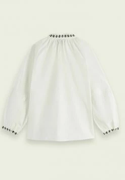 Scotch & Soda WIDE SLEEVE ORGANIC - Chemisier - Off White -Scotch & Soda Soldes c84791e564e2437e8a9d9f42d538718f