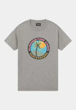 Scotch & Soda SKATE FIT ARTWORK - T-shirt Imprimé - Grey Melange