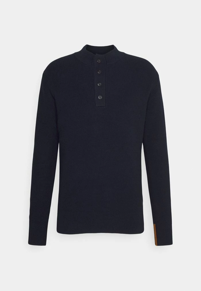 Scotch & Soda BUTTONED MOCK NECK - Pullover - Night 5 Scotch & Soda BUTTONED MOCK NECK - Pullover - Night – Image 5