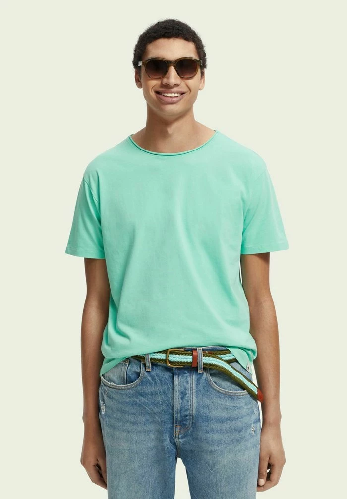 Scotch & Soda T-shirt Basique - Light Blue 1 Scotch & Soda T-shirt Basique - Light Blue