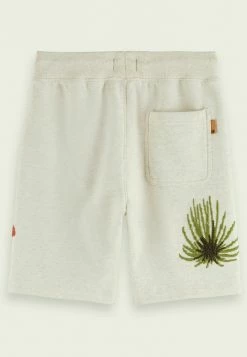 Scotch & Soda EMBROIDERED - Short - Ecru Melange -Scotch & Soda Soldes ce1033c7a6034962af7616d490efa1ea