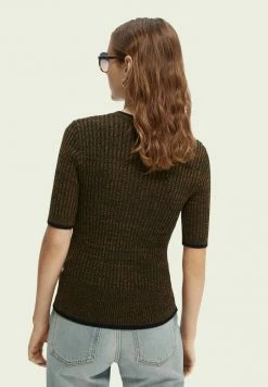 Scotch & Soda T-shirt Imprimé - Olive Brown Melange -Scotch & Soda Soldes ce674a93f39f43bcaac080409ddfff98