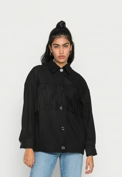Scotch & Soda FRINGED OVERSIZED BLEND JACKET - Blouson Bomber - Black