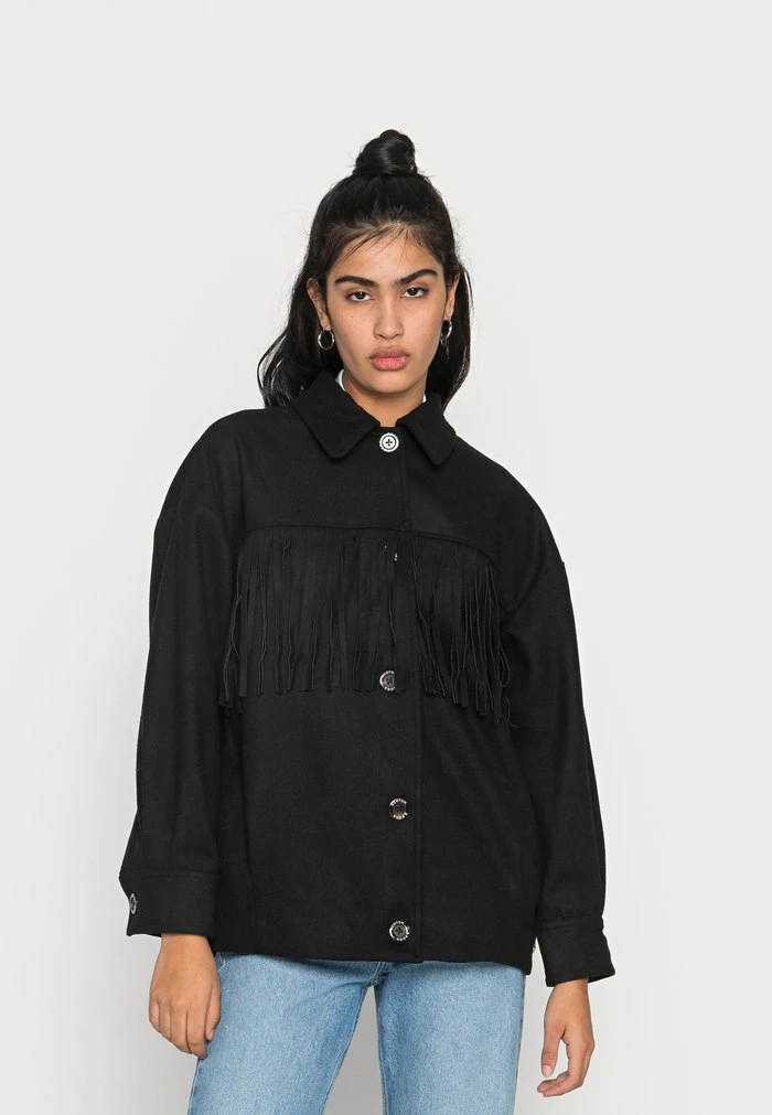 Scotch & Soda FRINGED OVERSIZED BLEND JACKET - Blouson Bomber - Black 1 Scotch & Soda FRINGED OVERSIZED BLEND JACKET - Blouson Bomber - Black
