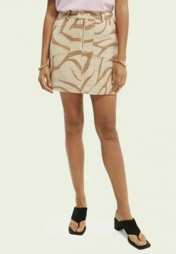 Scotch & Soda STRUCTURED - Minijupe - Brown