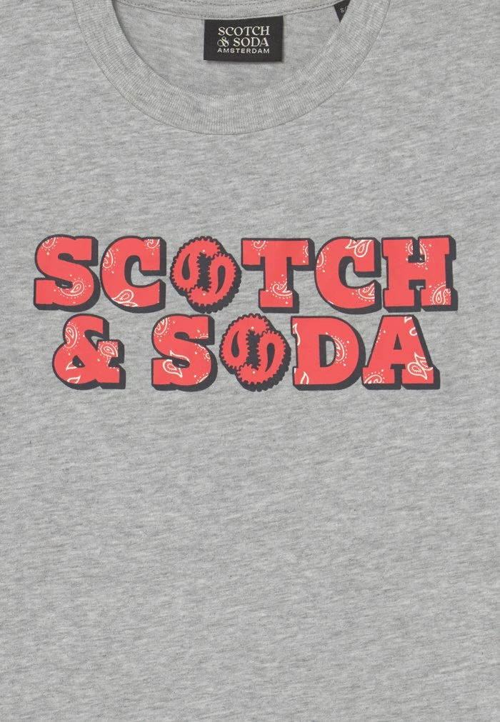 Scotch & Soda REGULAR FIT ARTWORK - T-shirt Imprimé - Grey Melange 3 Scotch & Soda REGULAR FIT ARTWORK - T-shirt Imprimé - Grey Melange – Image 3