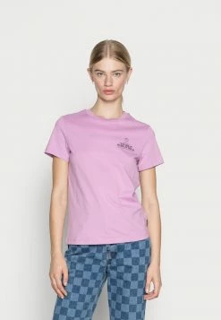 Scotch & Soda WITH GRAPHIC - T-shirt Imprimé - Mauve