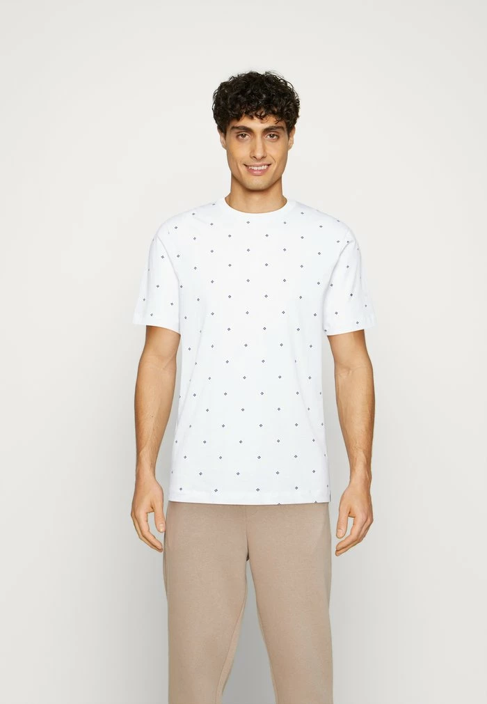 Scotch & Soda CLASSIC PATTERNED CREWNECK - T-shirt Imprimé - White 1 Scotch & Soda CLASSIC PATTERNED CREWNECK - T-shirt Imprimé - White