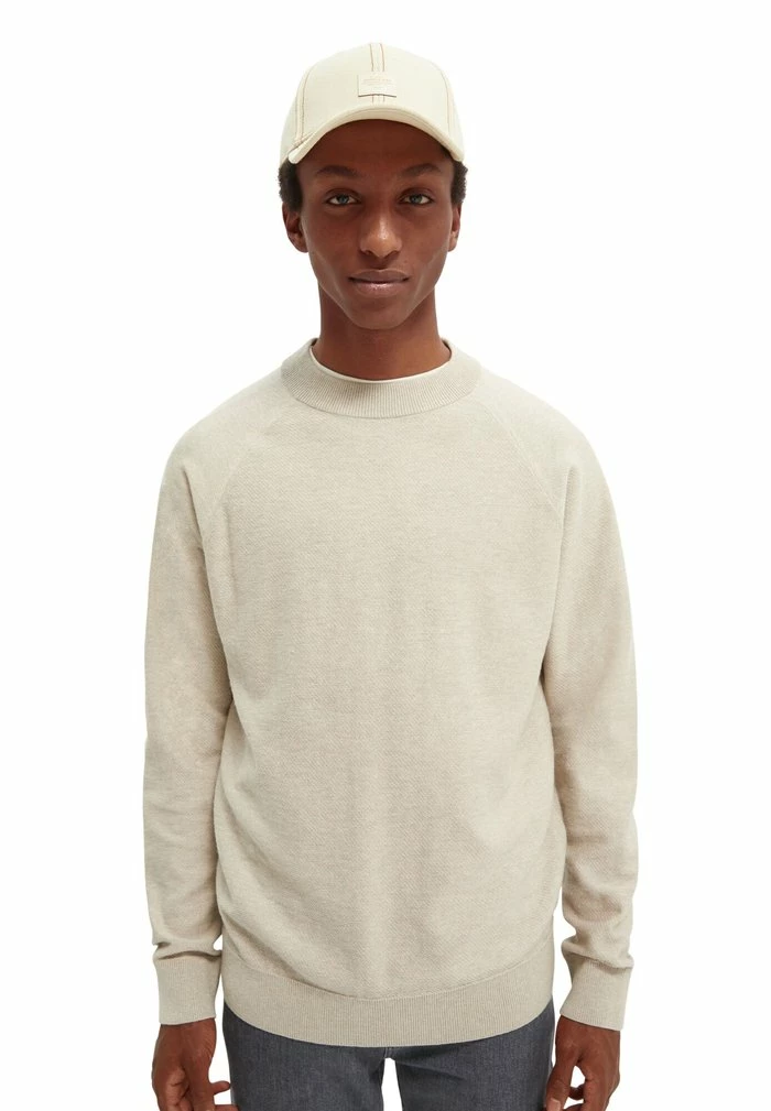 Scotch & Soda RAGLAN SLEEVE - Pullover - Stone Melange 1 Scotch & Soda RAGLAN SLEEVE - Pullover - Stone Melange