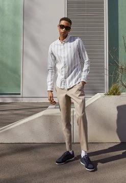 Scotch & Soda SLIM FIT OXFORD - Chemise - Beige/dark Blue