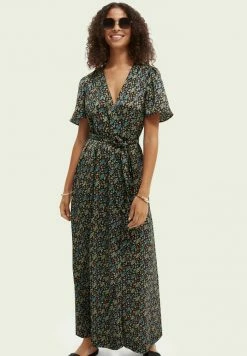 Scotch & Soda PRINTED - Robe Longue - Black