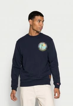 Scotch & Soda SEASONAL LOGO ARTWORK CREWNECK - Sweatshirt - Navy