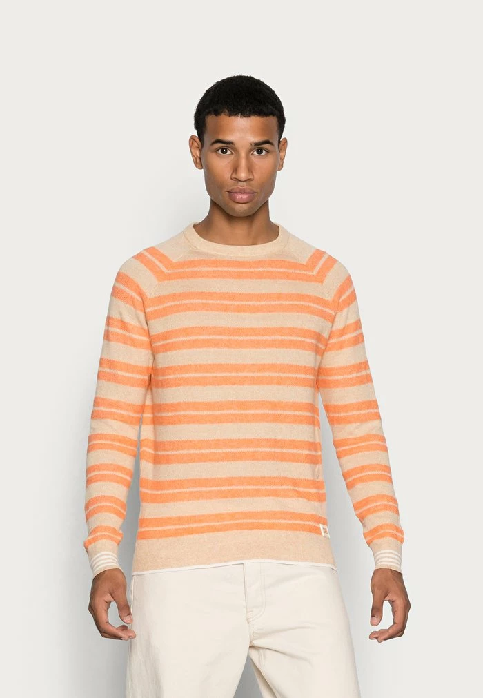 Scotch & Soda STRUCTURED BLEND CREWNECK - Pullover - Orange 1 Scotch & Soda STRUCTURED BLEND CREWNECK - Pullover - Orange