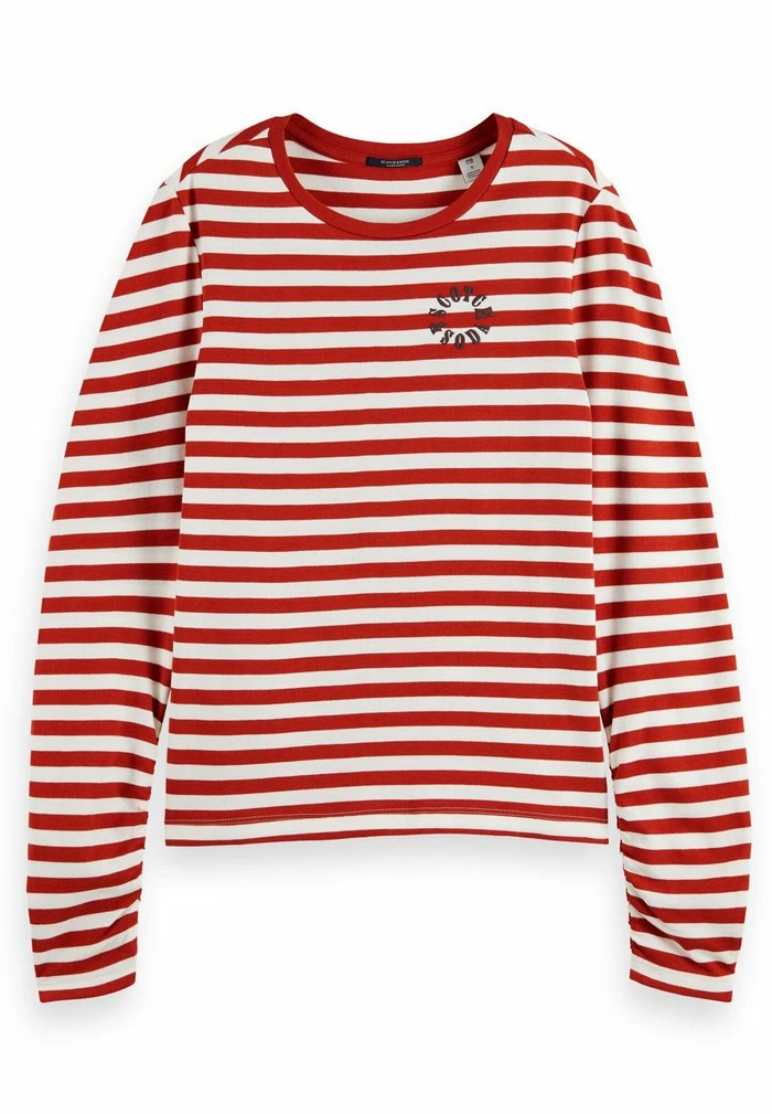 Scotch & Soda TEE WITH ROUNDED SPECIAL SLEEVES - T-shirt à Manches Longues - Copper/offwhite 4 Scotch & Soda TEE WITH ROUNDED SPECIAL SLEEVES - T-shirt à Manches Longues - Copper/offwhite – Image 4