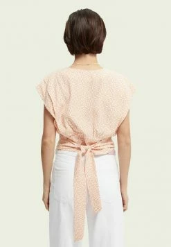 Scotch & Soda T-shirt Imprimé - Orange -Scotch & Soda Soldes d64832cb6df547a491bed8ee0d8cb5bb