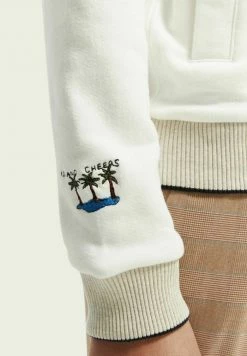 Scotch & Soda Blouson Bomber - Denim White -Scotch & Soda Soldes d7d4da8e2c8548529c5a869c16c2f6b4