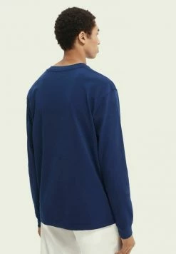 Scotch & Soda UNISEX GRAPHIC LONG-SLEEVED - T-shirt à Manches Longues - Americana Blue -Scotch & Soda Soldes d7d91cbc0e804b75b148c5032863cedf