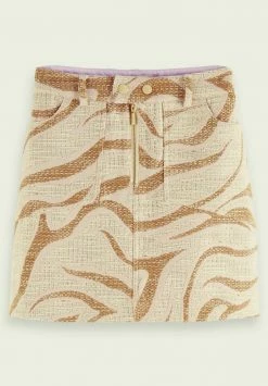 Scotch & Soda STRUCTURED - Minijupe - Brown -Scotch & Soda Soldes d7f2b0a871ae4f19b7b72693a9d046e6