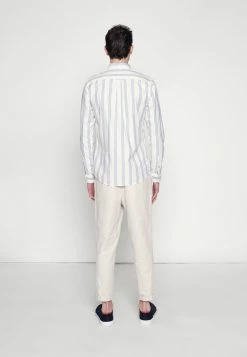 Scotch & Soda SLIM FIT OXFORD - Chemise - Beige/dark Blue -Scotch & Soda Soldes d85d56c9615d40efa1d43962e3b2d5a7