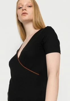 Scotch & Soda SHORT SLEEVED WRAP-OVER - T-shirt Basique - Black -Scotch & Soda Soldes d8c54ca7ddf543fd8f190f9e47ef226f