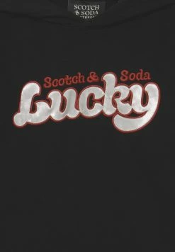 Scotch & Soda RELAXED-FIT ARTWORK HOODIE - Sweatshirt - Black -Scotch & Soda Soldes d9bba43b0b8c491485a2e14c558cf4d5