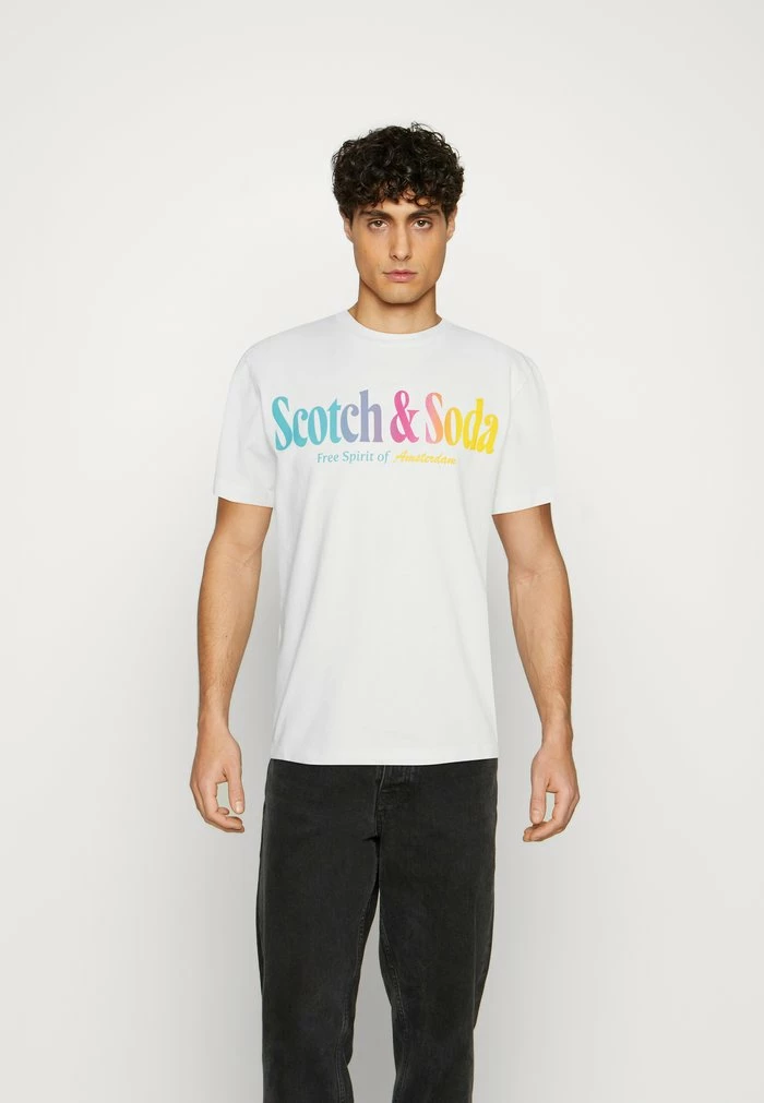 Scotch & Soda REGULAR FIT - T-shirt Imprimé - White 1 Scotch & Soda REGULAR FIT - T-shirt Imprimé - White