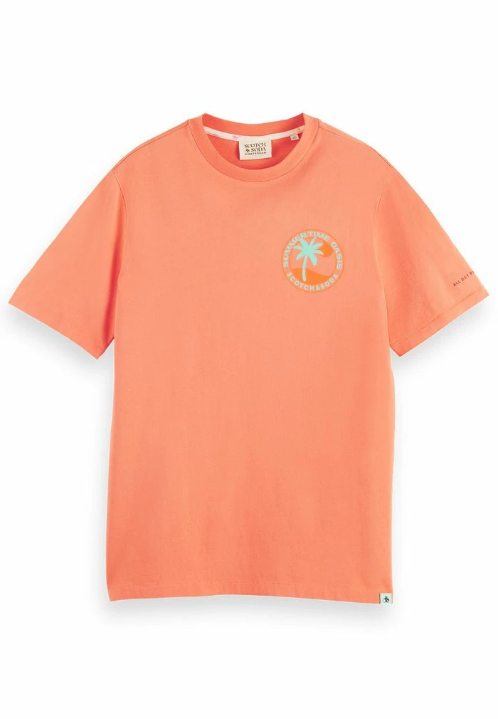 Scotch & Soda LOGO GRAPHIC - T-shirt Imprimé - Orange 1 Scotch & Soda LOGO GRAPHIC - T-shirt Imprimé - Orange